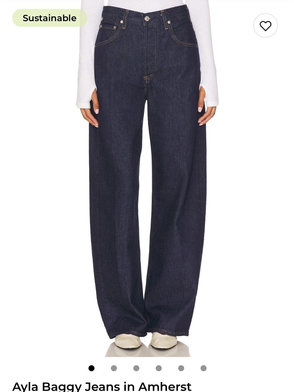 Citizens Of Humanity Wide-Leg Jeans in Dark Indigo